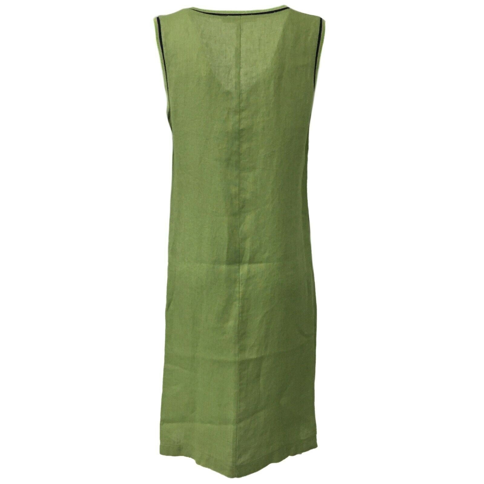 LA FEE MARABOUTEE Abito donna senza manica mod FC3347 100% lino MADE IN ITALY