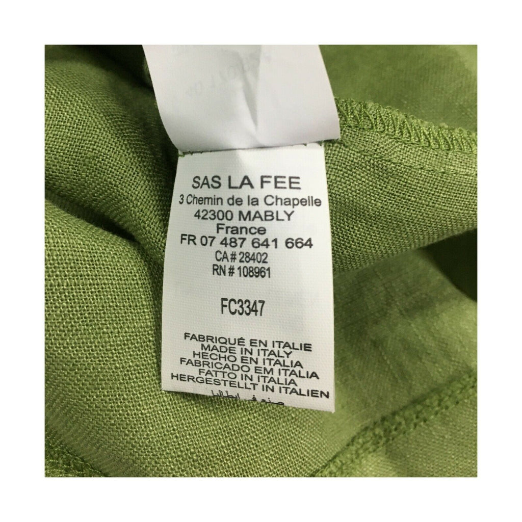 LA FEE MARABOUTEE Abito donna senza manica mod FC3347 100% lino MADE IN ITALY