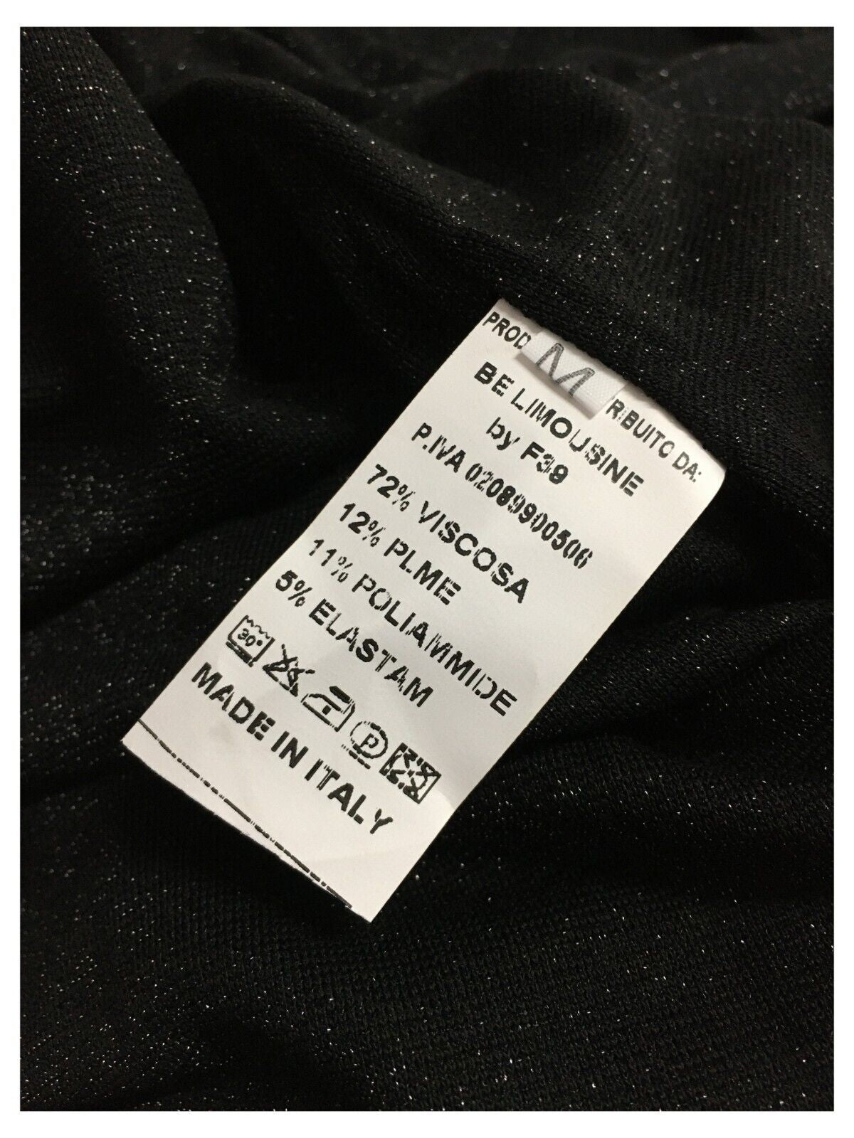 BE LIMOUSINE abito donna jersey nero lurex art LUSTRO LV304LU  MADE IN ITALY