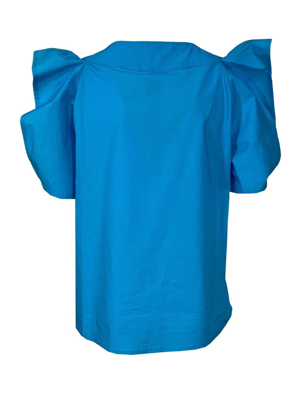 IL THE DELLE 5 blusa donna cotone turchese aperta a v L/MARK 12 100% cotone MADE IN ITALY