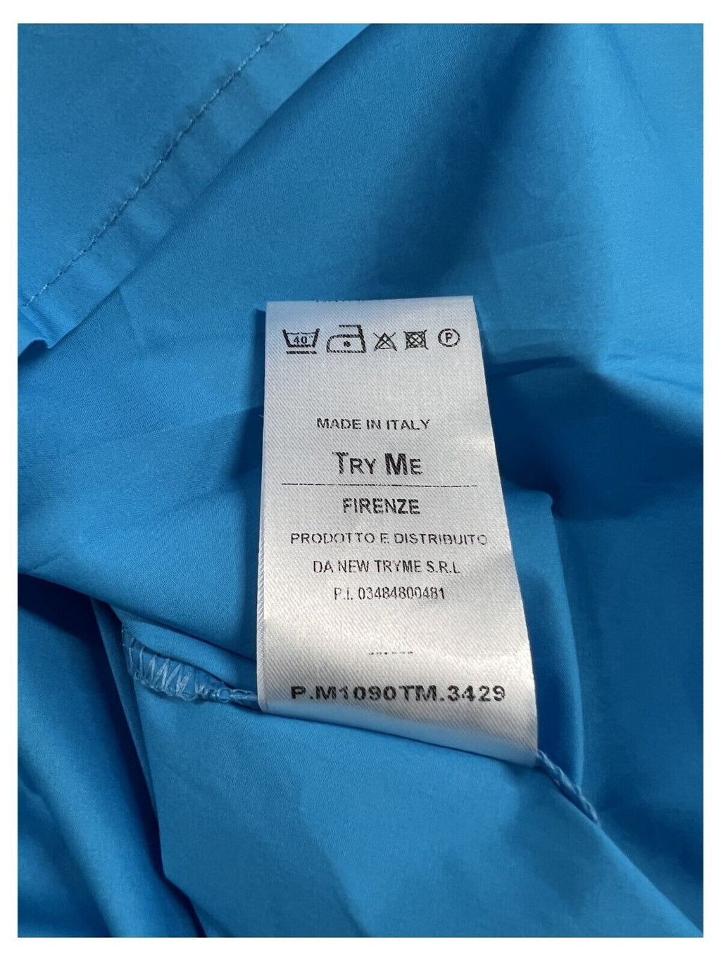 IL THE DELLE 5 blusa donna cotone turchese aperta a v L/MARK 12 100% cotone MADE IN ITALY