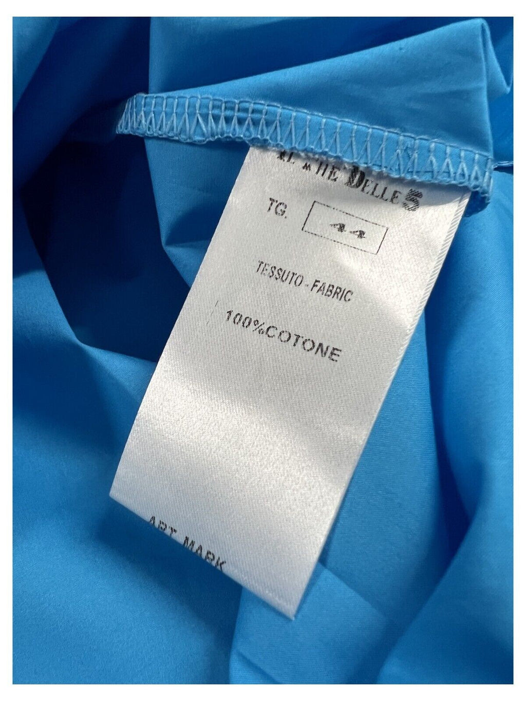 IL THE DELLE 5 blusa donna cotone turchese aperta a v L/MARK 12 100% cotone MADE IN ITALY