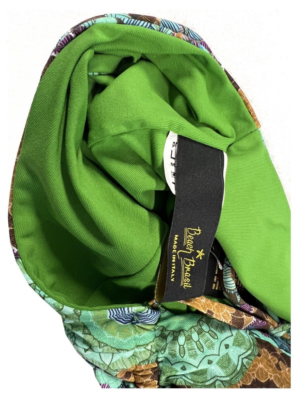 BEACH BRASIL bikini donna triangolo fantasia verde art 40-6301 A MADE IN ITALY