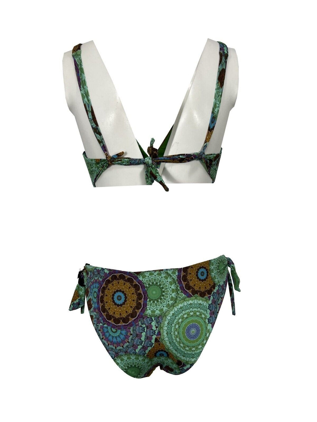 BEACH BRASIL bikini donna triangolo fantasia verde art 40-6301 A MADE IN ITALY