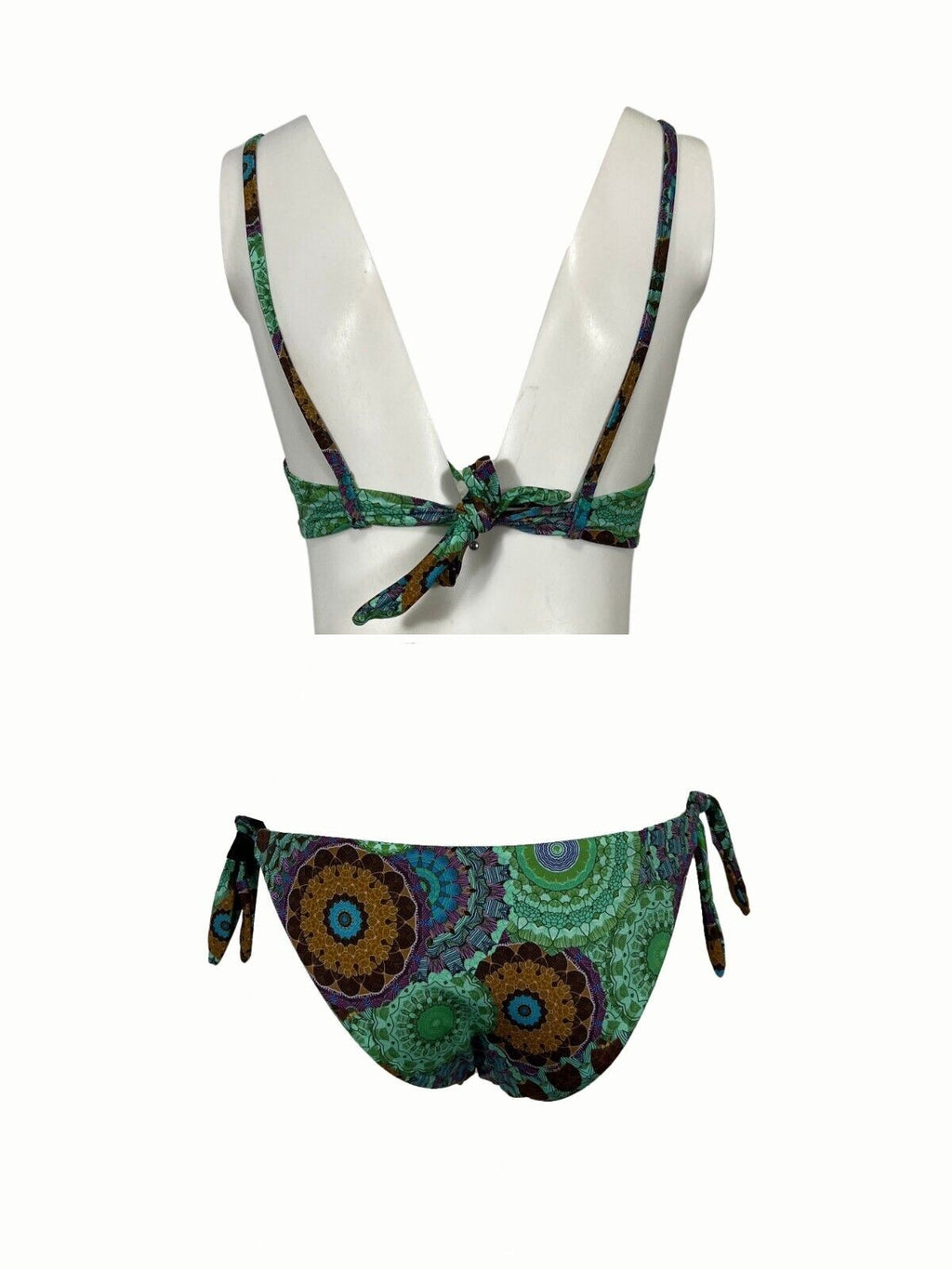 BEACH BRASIL bikini donna foderato fantasia verde art 40-6025L MADE IN ITALY
