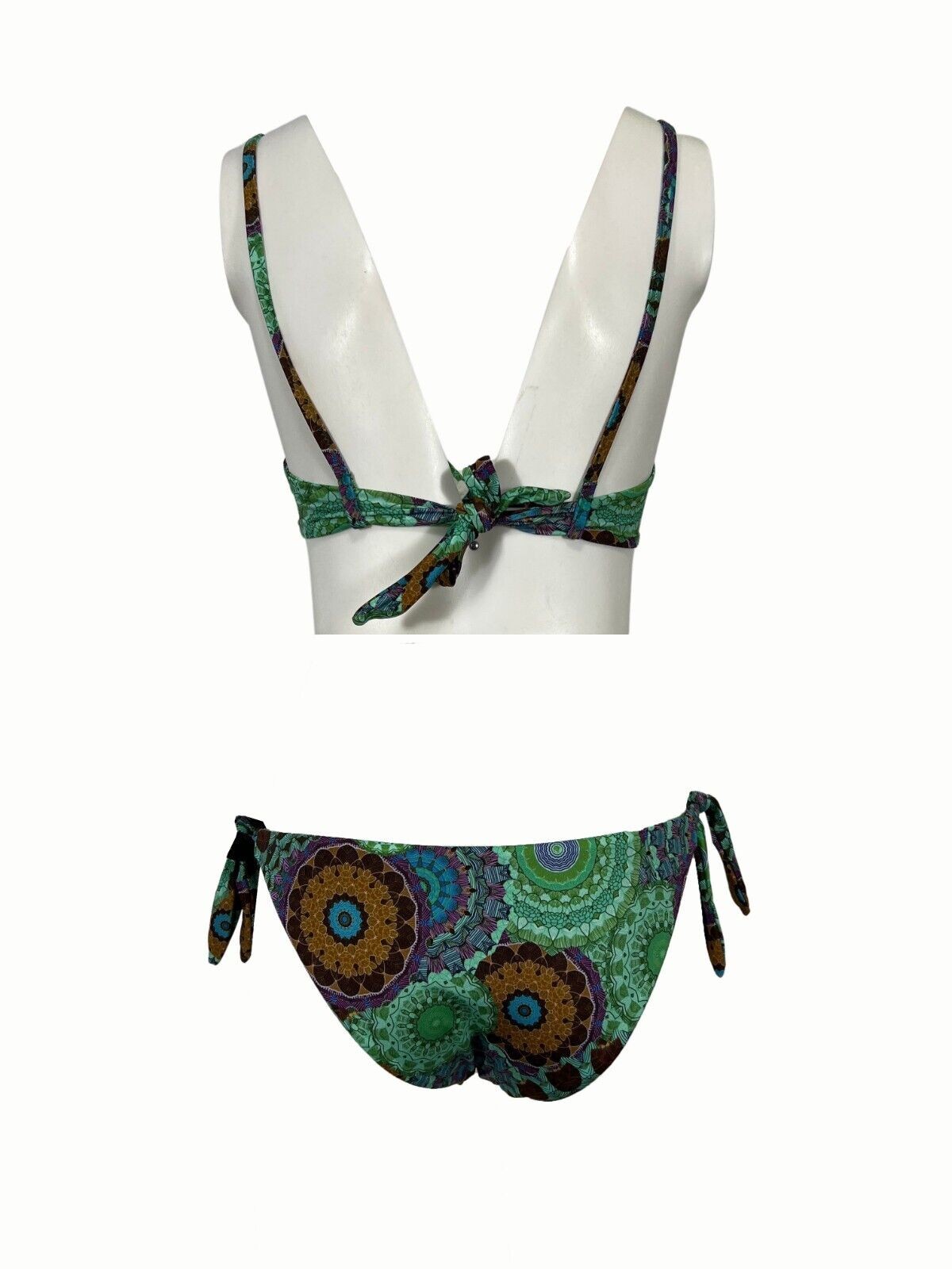 BEACH BRASIL bikini donna foderato fantasia verde art 40-6025L MADE IN ITALY