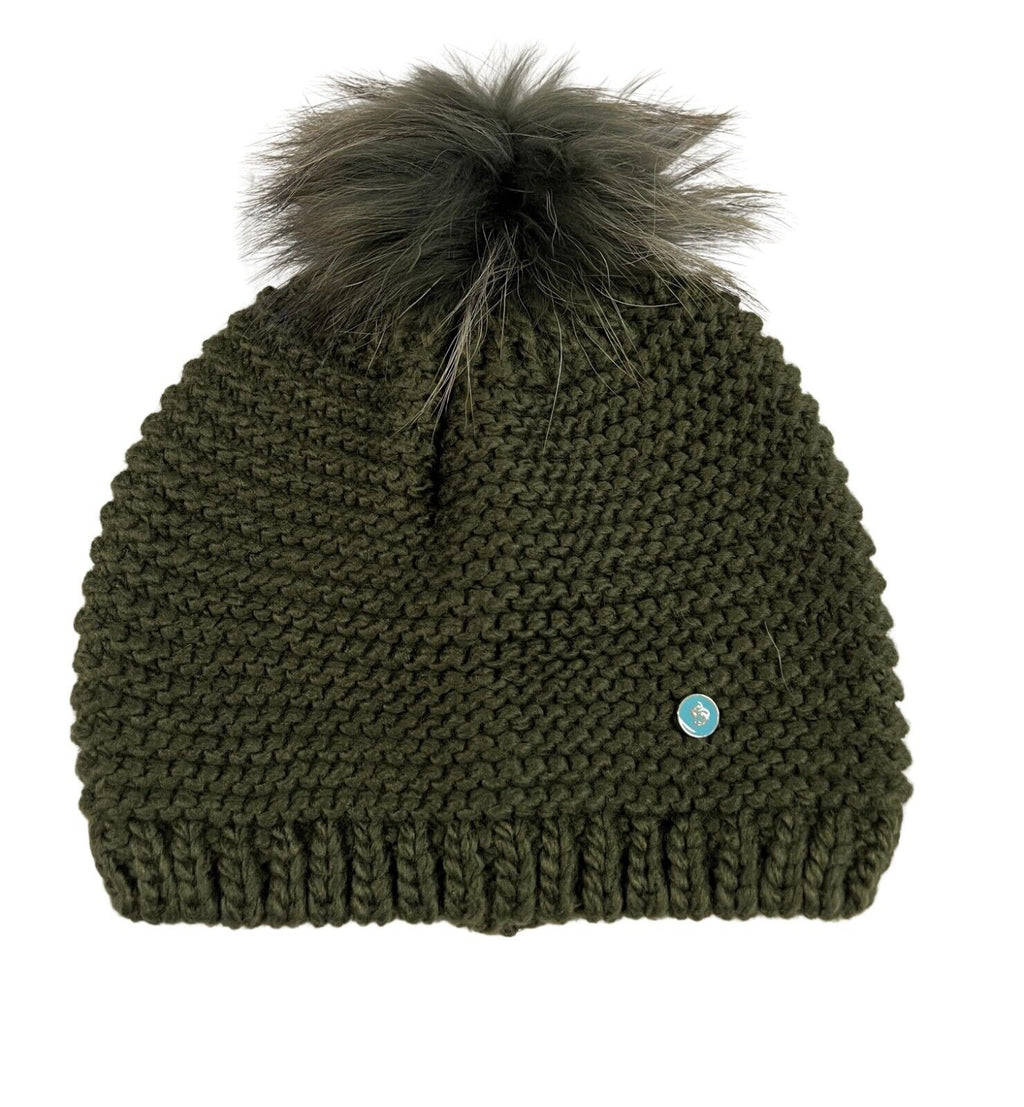 IL THE DELLE 5 cappello donna lana con pon pon in pelliccia M/SANSONE 715