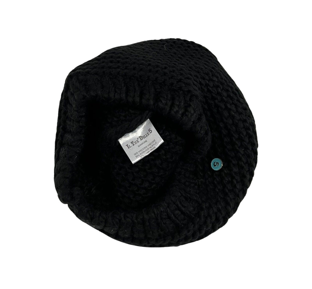 IL THE DELLE 5 cappello donna lana con pon pon in pelliccia M/SANSONE 715