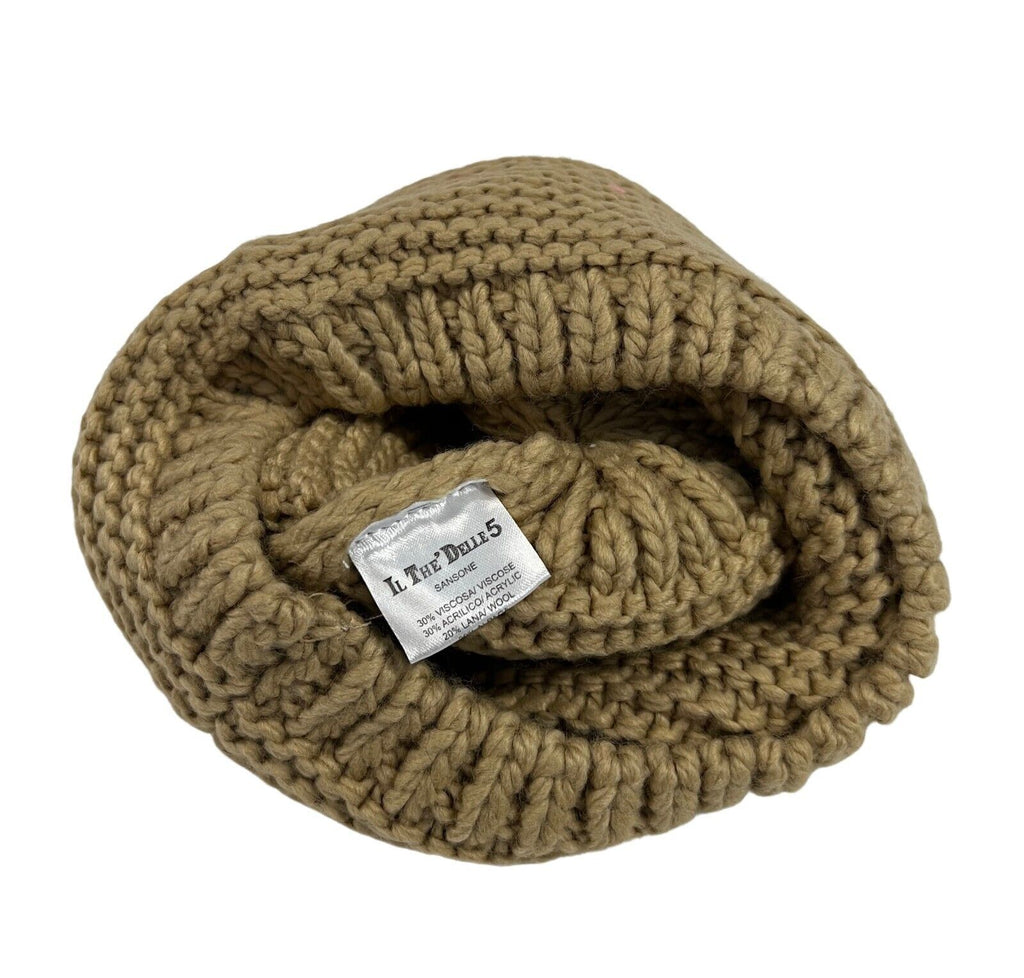 IL THE DELLE 5 cappello donna lana con pon pon in pelliccia M/SANSONE 715