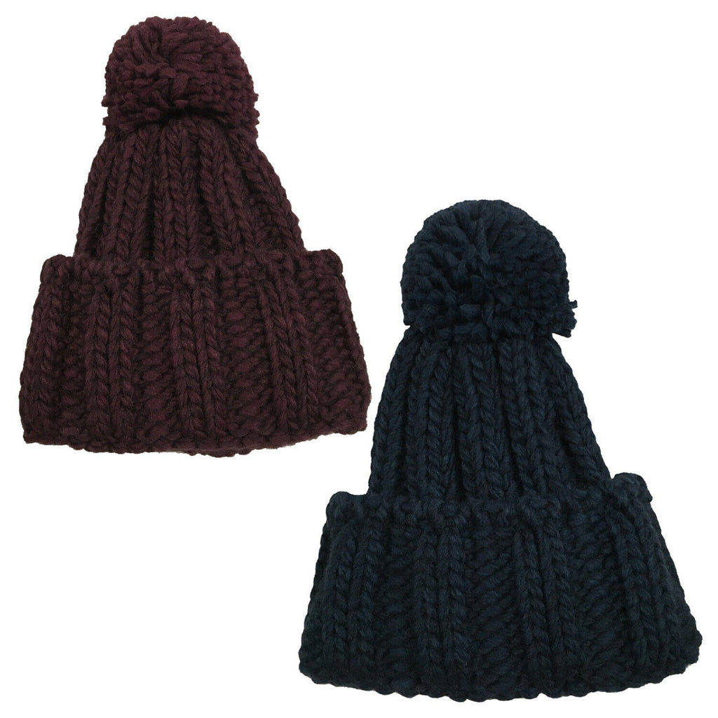HUMILITY cappello donna a trecce con pon pon HE-AT-SAMUEL MADE IN ITALY