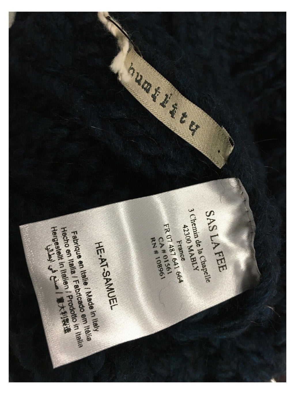 HUMILITY cappello donna a trecce con pon pon HE-AT-SAMUEL MADE IN ITALY