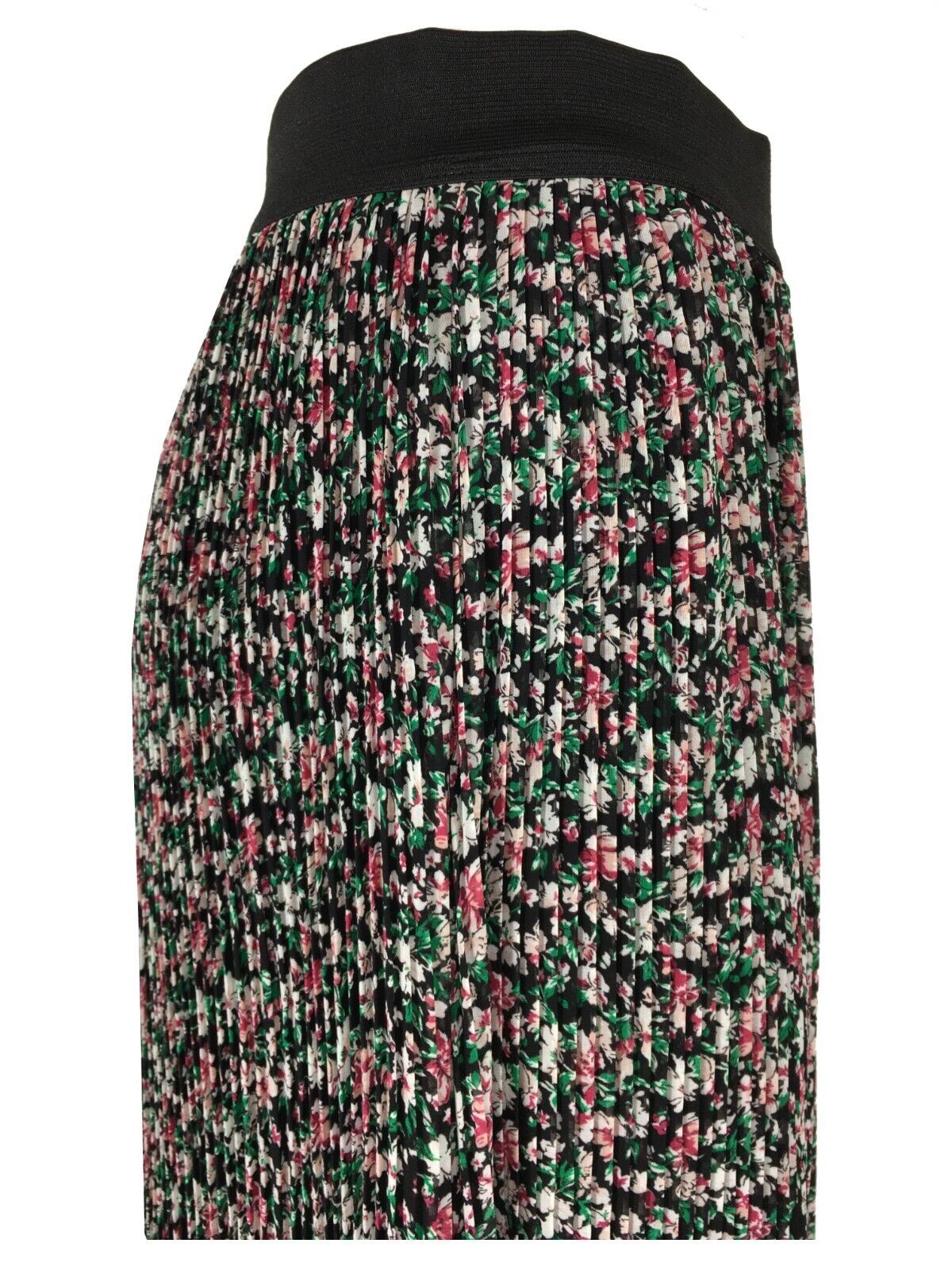 LA FEE MARABOUTEE gonna donna plissè fantasia floreale multicolor FE-JU-CHANA-F MADE IN ITALY