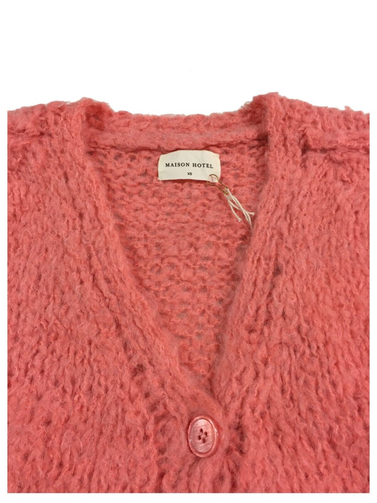 MAISON HOTEL cardigan donna salmone con bottoni art ISABELLA
