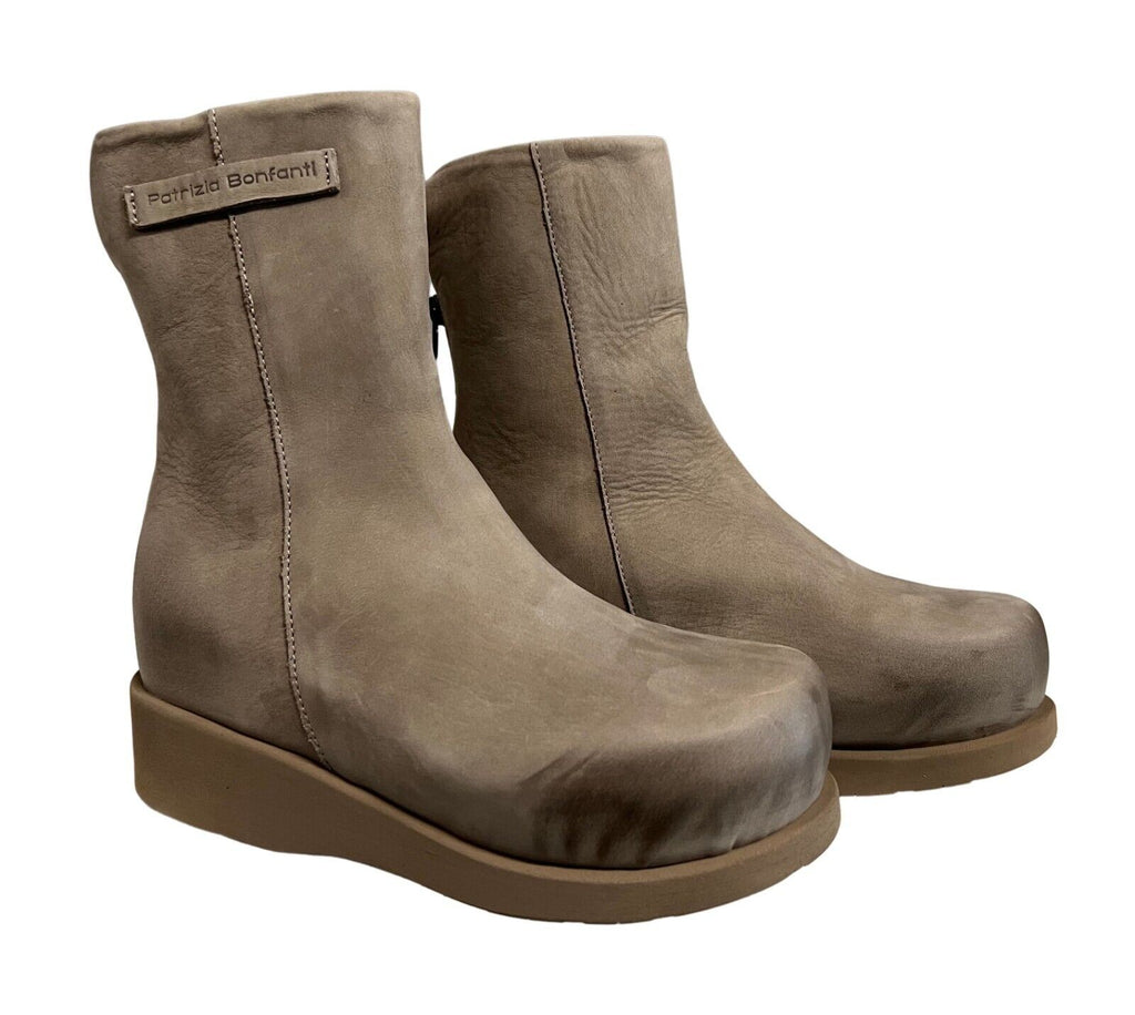 PATRIZIA BONFANTI stivale basso donna nabuk taupe KLOG NABUK PIETRA MADE IN ITALY