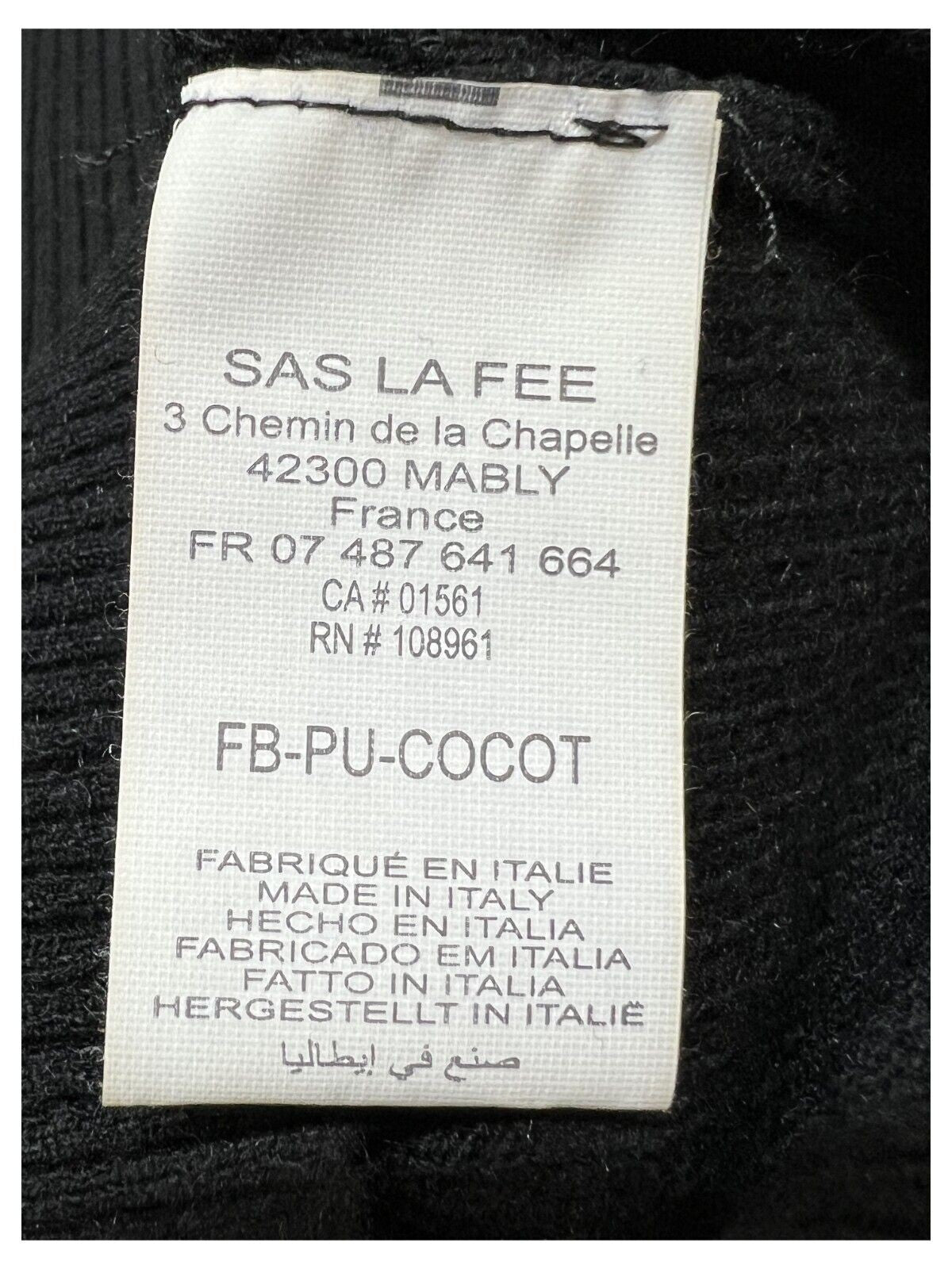 LA FEE MARABOUTEE maglia donna a costine collo alto FB-PU-COCOT MADE IN ITALY
