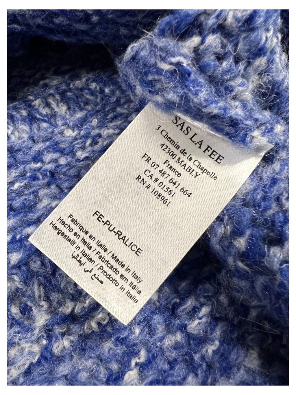 LA FEE MARABOUTEE maglia donna girocollo melange FE-PU-RALICE   MADE IN ITALY