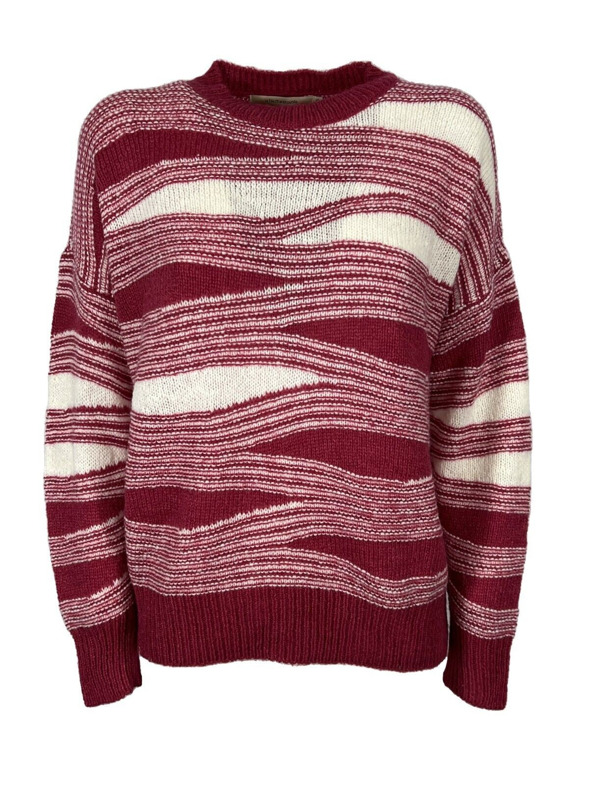 LA FEE MARABOUTEE maglia donna girocollo bicolore FE-PU-RUSE MADE IN ITALY