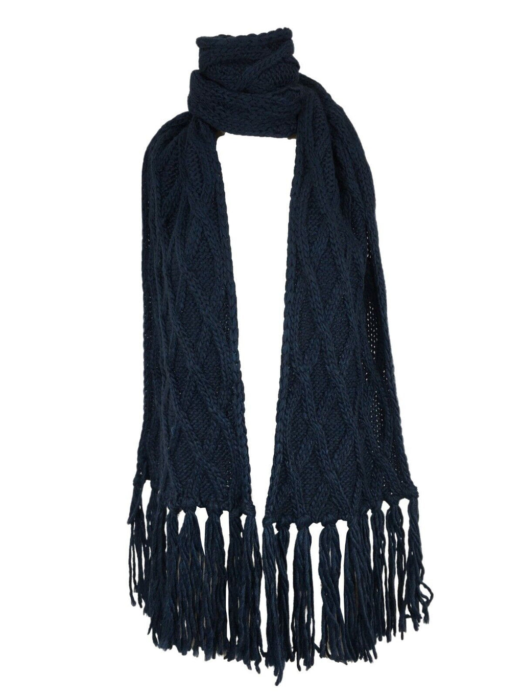 HUMILITY sciarpa donna trecce e frange HE-AT-SORBI MADE IN ITALY