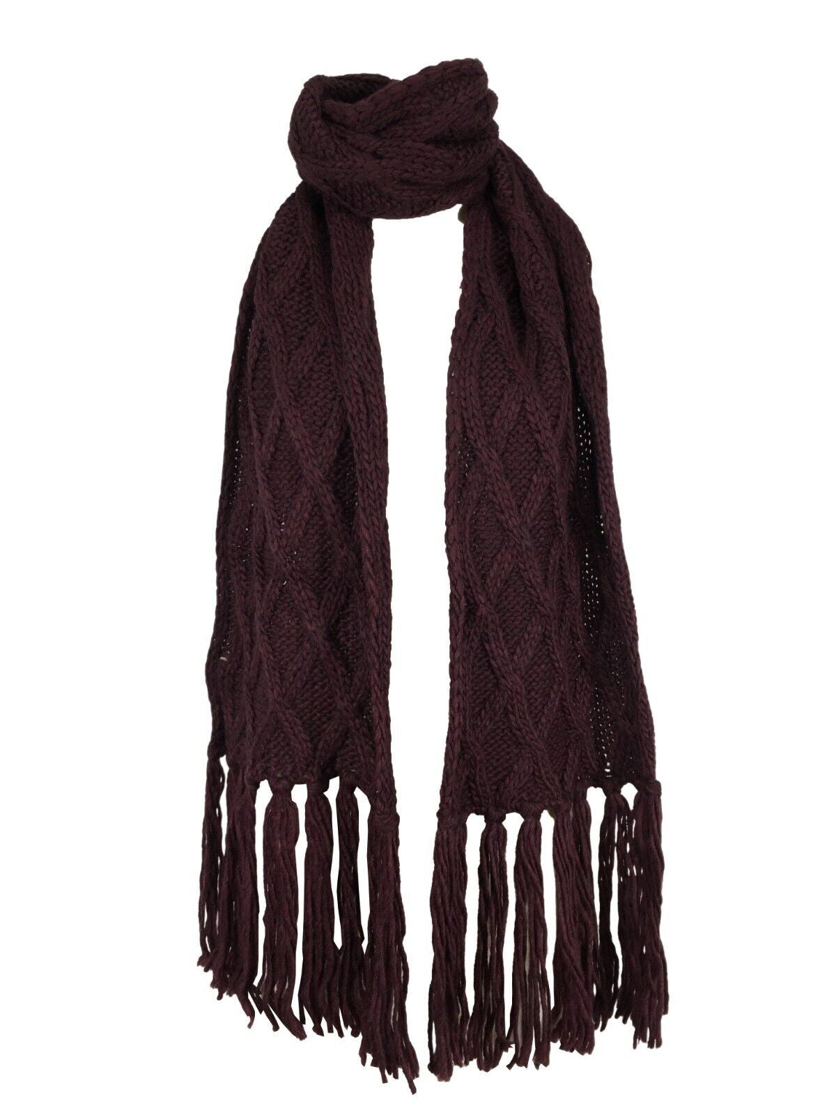 HUMILITY sciarpa donna trecce e frange HE-AT-SORBI MADE IN ITALY