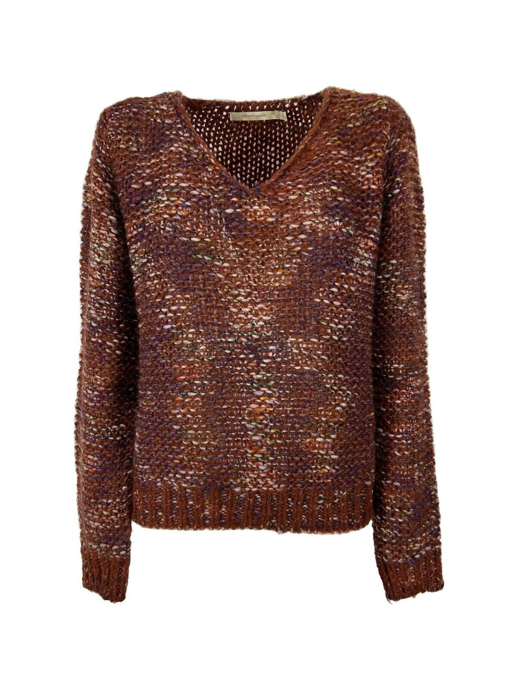 LA FEE MARABOUTEE maglia donna lana bouclè multicolor FE-PU-CLONE MADE IN ITALY