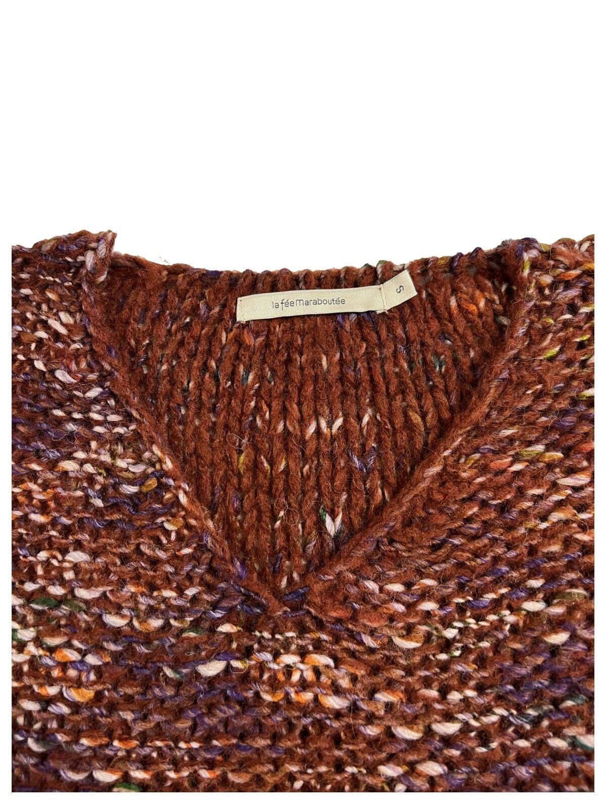 LA FEE MARABOUTEE maglia donna lana bouclè multicolor FE-PU-CLONE MADE IN ITALY