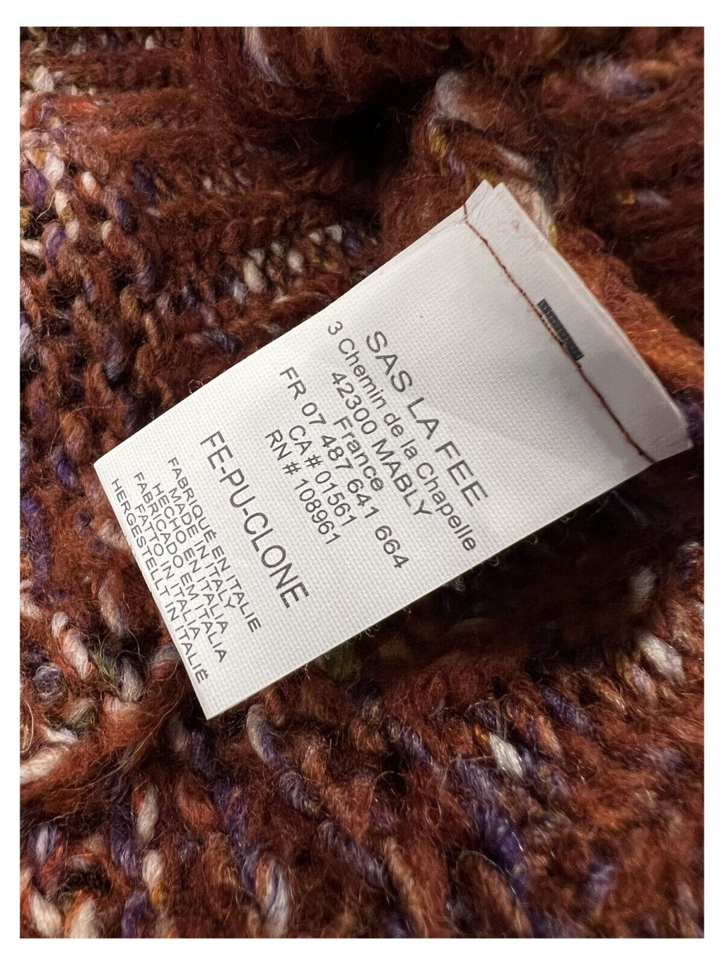 LA FEE MARABOUTEE maglia donna lana bouclè multicolor FE-PU-CLONE MADE IN ITALY