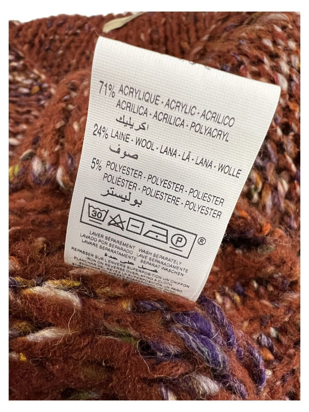 LA FEE MARABOUTEE maglia donna lana bouclè multicolor FE-PU-CLONE MADE IN ITALY