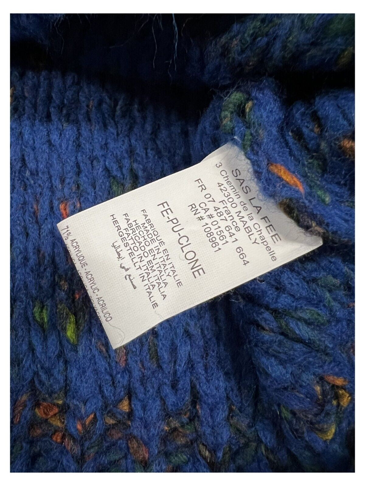 LA FEE MARABOUTEE maglia donna lana bouclè multicolor FE-PU-CLONE MADE IN ITALY