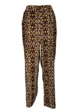 LA FEE MARABOUTEE pantalone donna ciniglia stampata fantasia uva/beige/cuoio FE-PA-RANDIN MADE IN ITALY