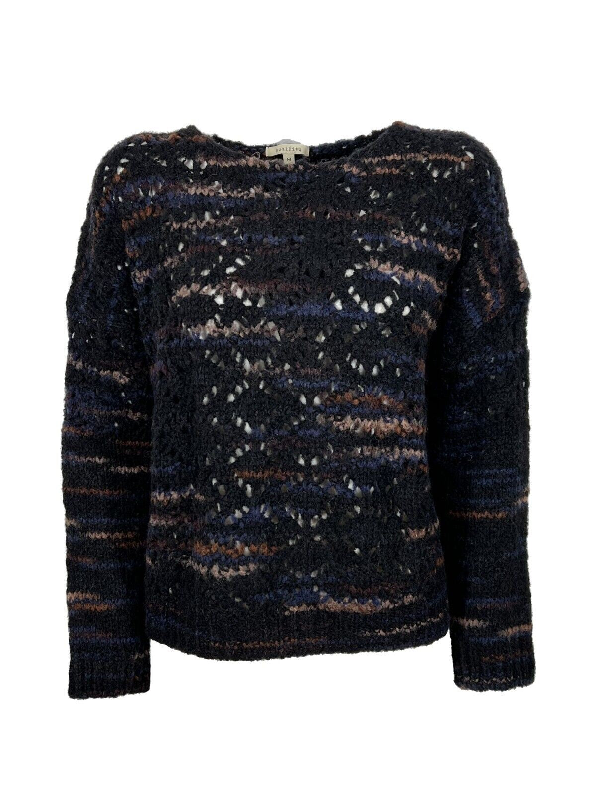 HUMILITY 1949 maglia donna girocollo traforata con inserti color MADE IN ITALY HB-PU-NAGIBA