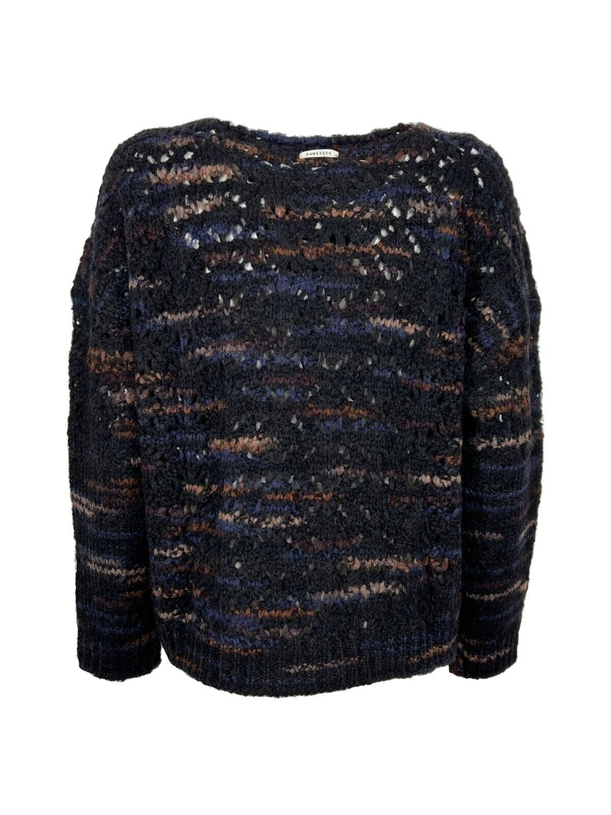 HUMILITY 1949 maglia donna girocollo traforata con inserti color MADE IN ITALY HB-PU-NAGIBA