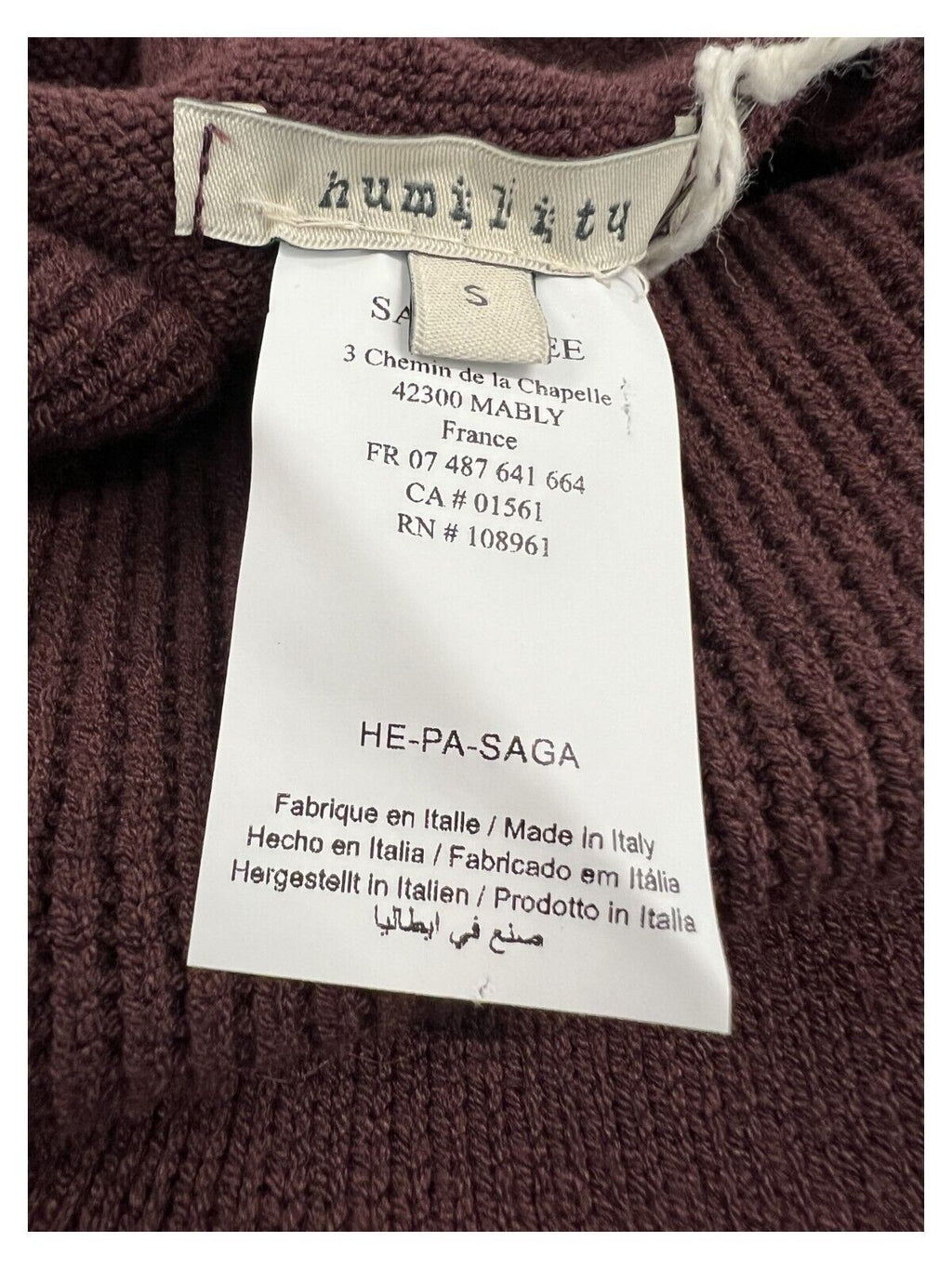 HUMILITY 1949 pantalone donna palazzo in maglia HE-PA-SAGA MADE IN ITALY