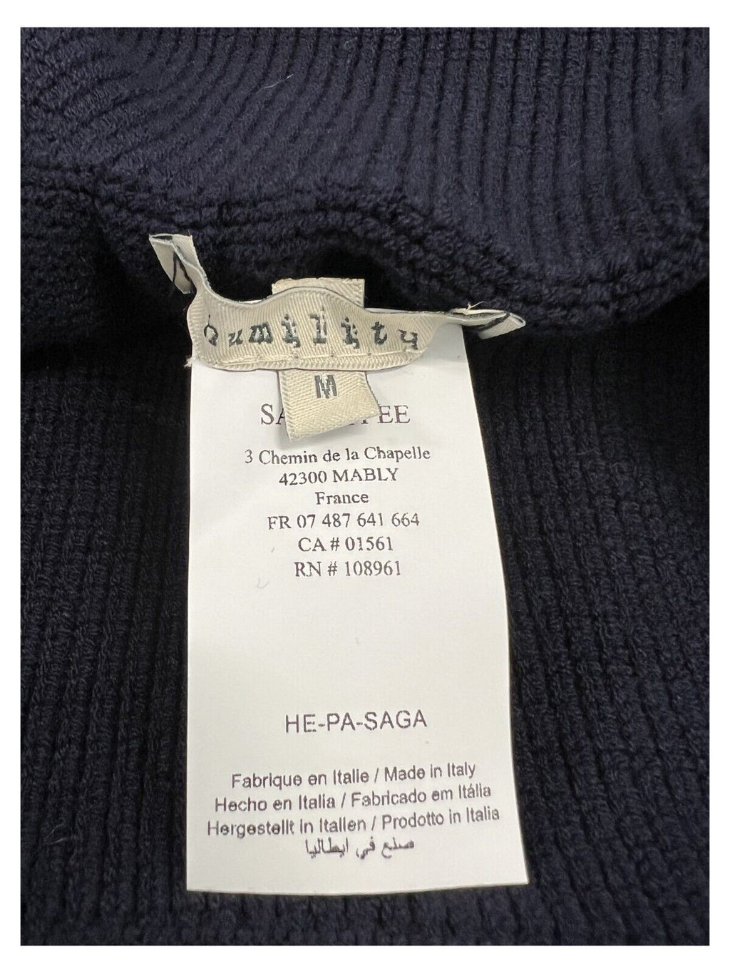 HUMILITY 1949 pantalone donna palazzo in maglia HE-PA-SAGA MADE IN ITALY