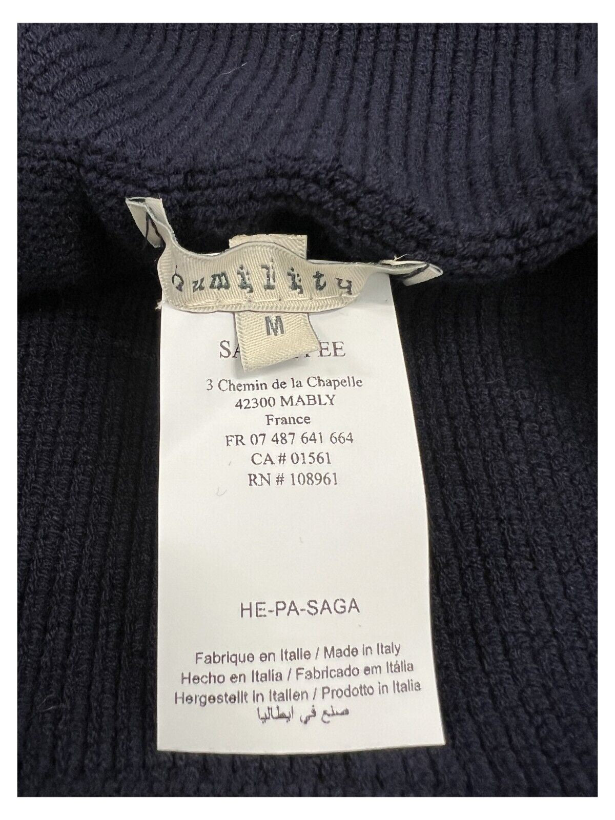 HUMILITY 1949 pantalone donna palazzo in maglia HE-PA-SAGA MADE IN ITALY