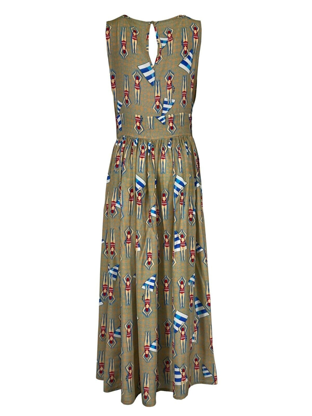 IL THE DELLE 5 abito senza maniche beige multicolor VICTORIA 23ST SWIM POOL MADE IN ITALY