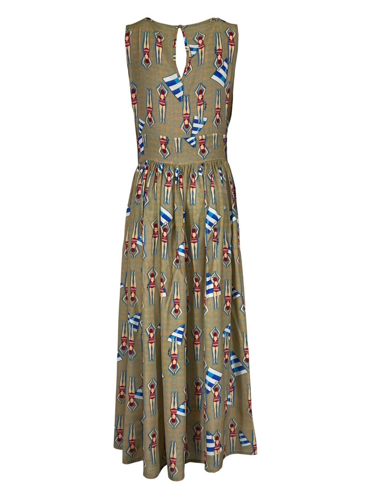 IL THE DELLE 5 abito senza maniche beige multicolor VICTORIA 23ST SWIM POOL MADE IN ITALY