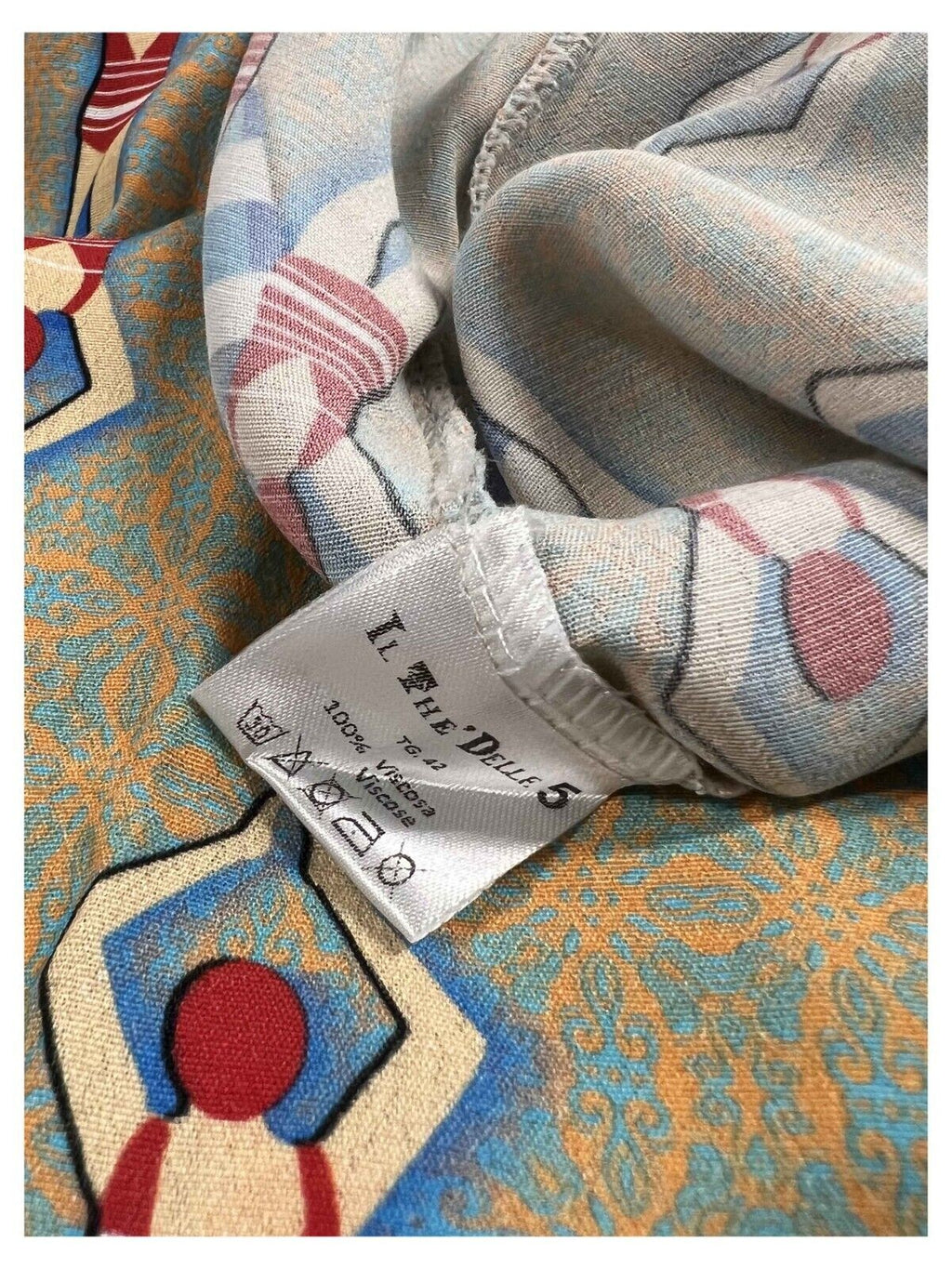 IL THE DELLE 5 abito senza maniche beige multicolor VICTORIA 23ST SWIM POOL MADE IN ITALY