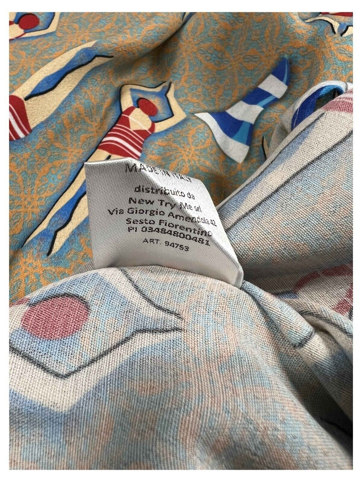 IL THE DELLE 5 abito senza maniche beige multicolor VICTORIA 23ST SWIM POOL MADE IN ITALY