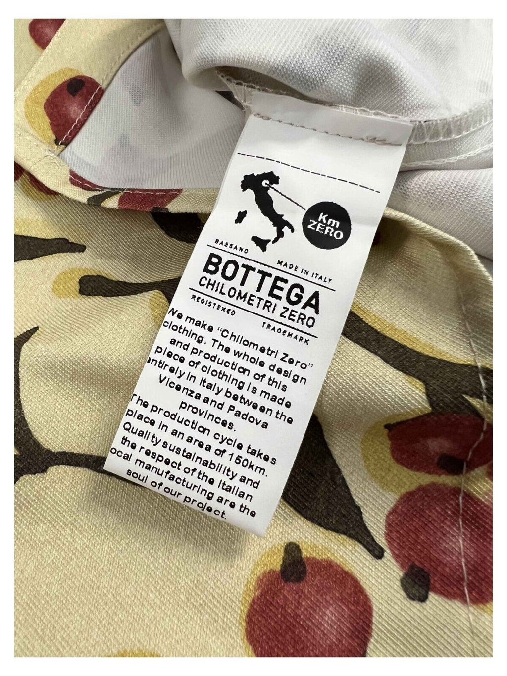 4.10 by BottegaChilometriZero camicia donna fantasia rami giallo/verde/bordeaux DD22605 MADE IN ITALY