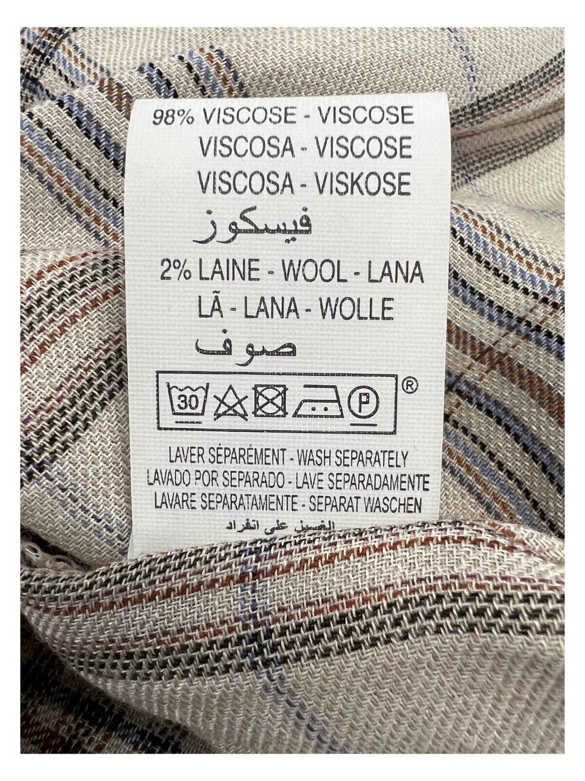 LA FEE MARABOUTEE blusa donna ecru quadri blu/cammello FE-TO-RUNE-S  MADE IN ITALY