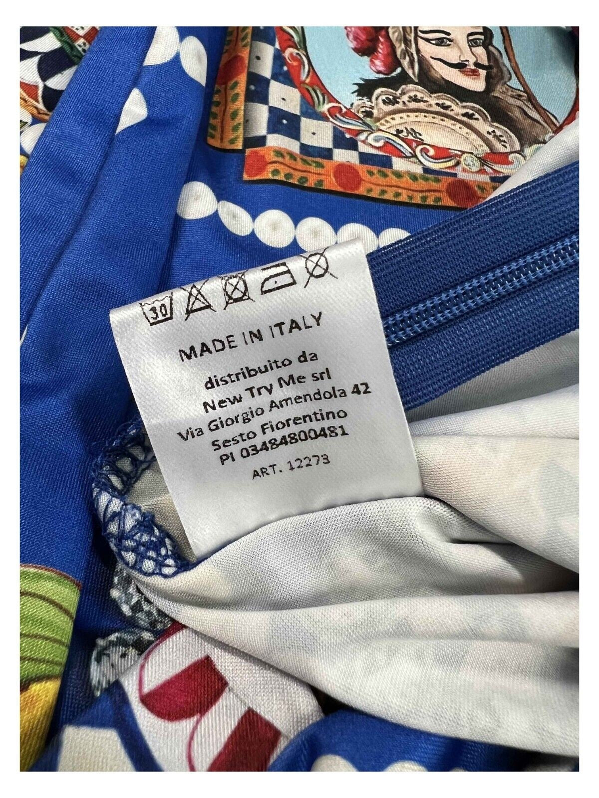 IL THE DELLE 5 pantalone donna crop fantasia MAJOLIC bluette/multicolor DONALD 14ST MADE IN ITALY