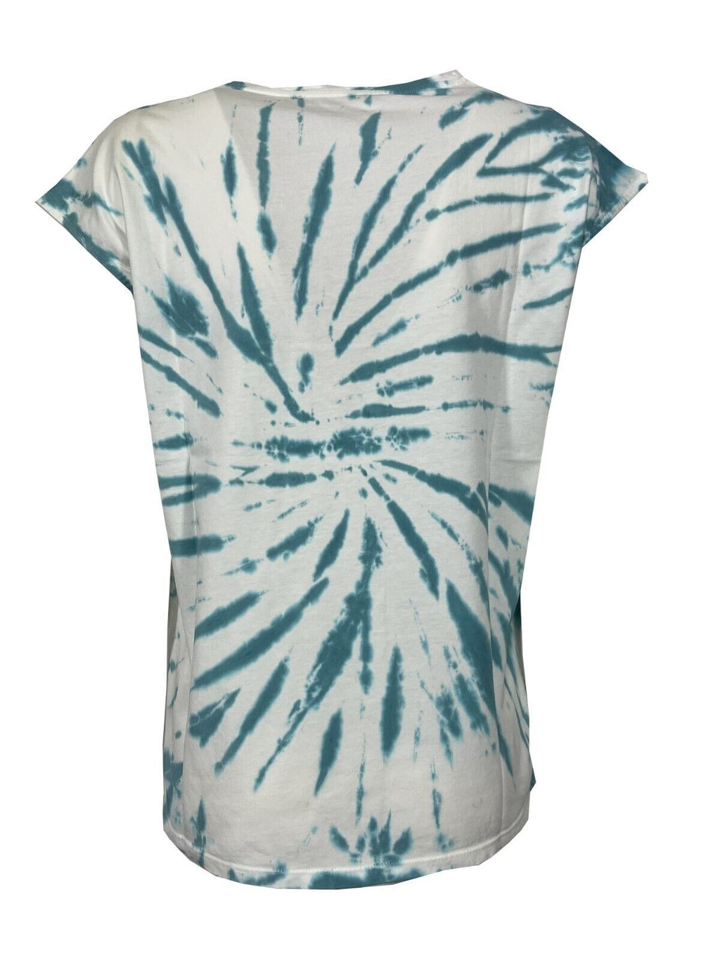 LA FEE MARABOUTEE t-shirt donna bianca stampa tye-dye FF-TS-PETIRI-L 100% cotone Made in PORTUGAL