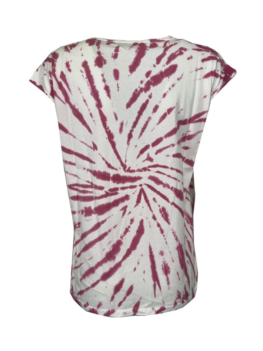 LA FEE MARABOUTEE t-shirt donna bianca stampa tye-dye FF-TS-PETIRI-L 100% cotone Made in PORTUGAL