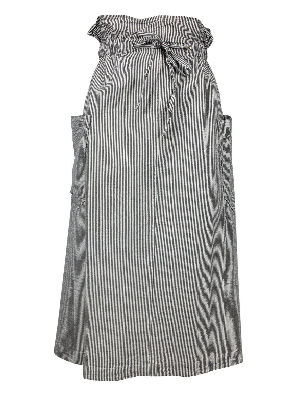 4.10 by BottegaChilometriZero gonna donna righe bianco/nero svasata DD20160 RIGATO MADE IN ITALY