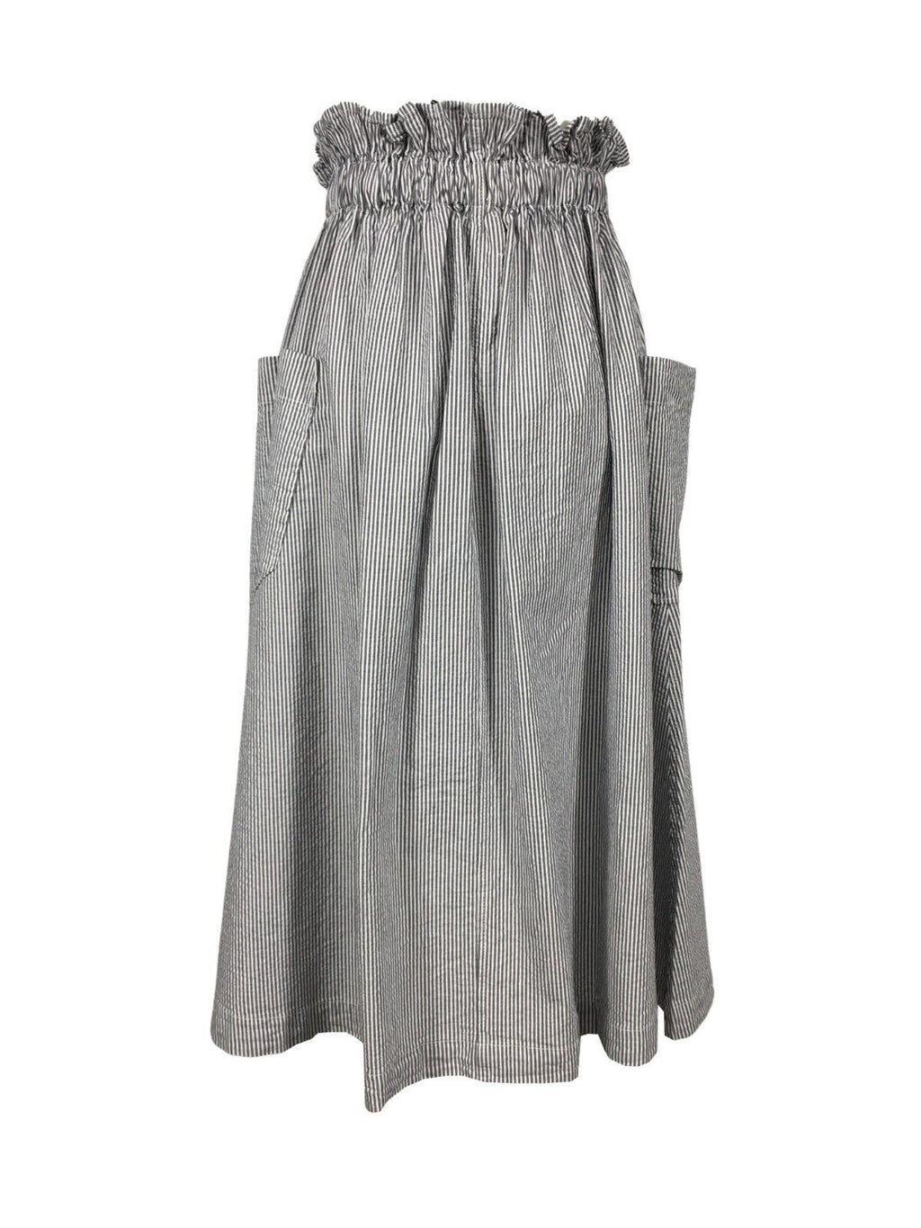 4.10 by BottegaChilometriZero gonna donna righe bianco/nero svasata DD20160 RIGATO MADE IN ITALY