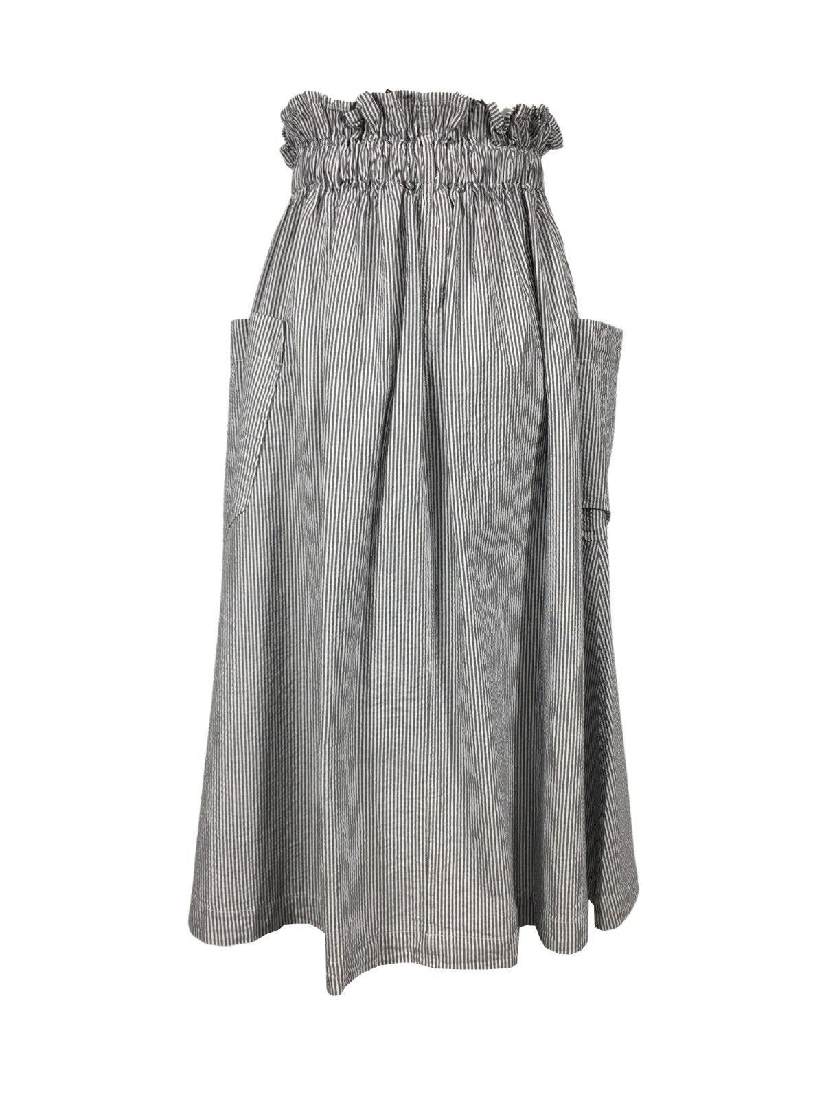 4.10 by BottegaChilometriZero gonna donna righe bianco/nero svasata DD20160 RIGATO MADE IN ITALY