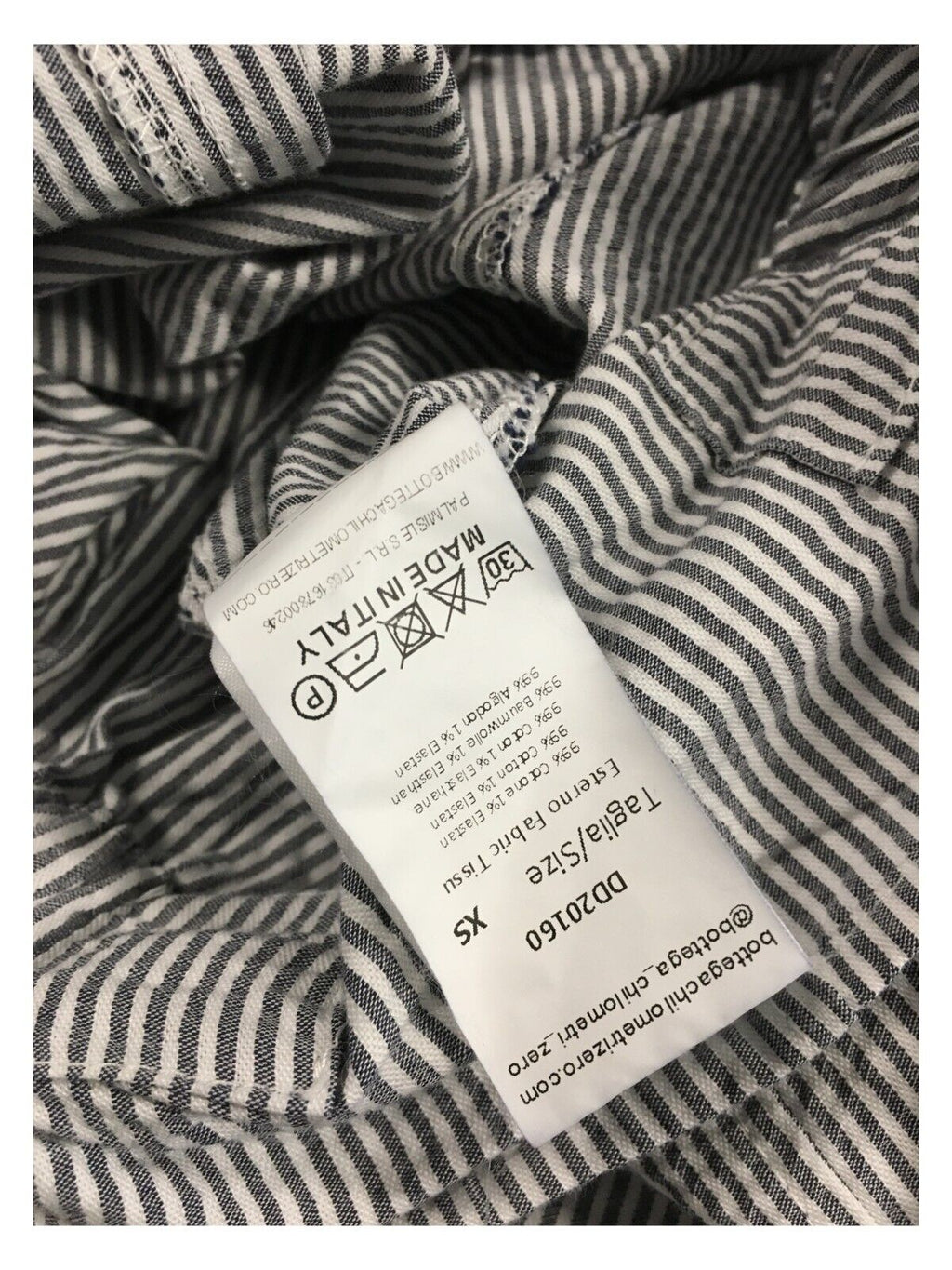 4.10 by BottegaChilometriZero gonna donna righe bianco/nero svasata DD20160 RIGATO MADE IN ITALY