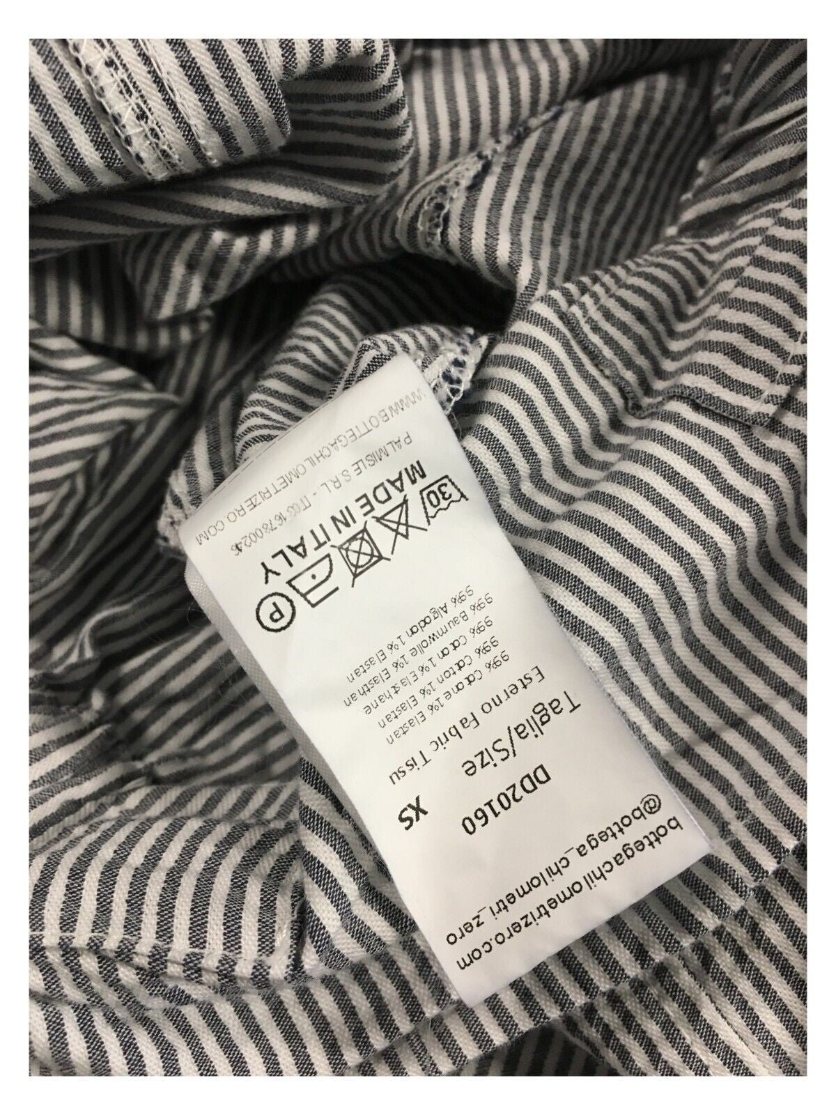 4.10 by BottegaChilometriZero gonna donna righe bianco/nero svasata DD20160 RIGATO MADE IN ITALY