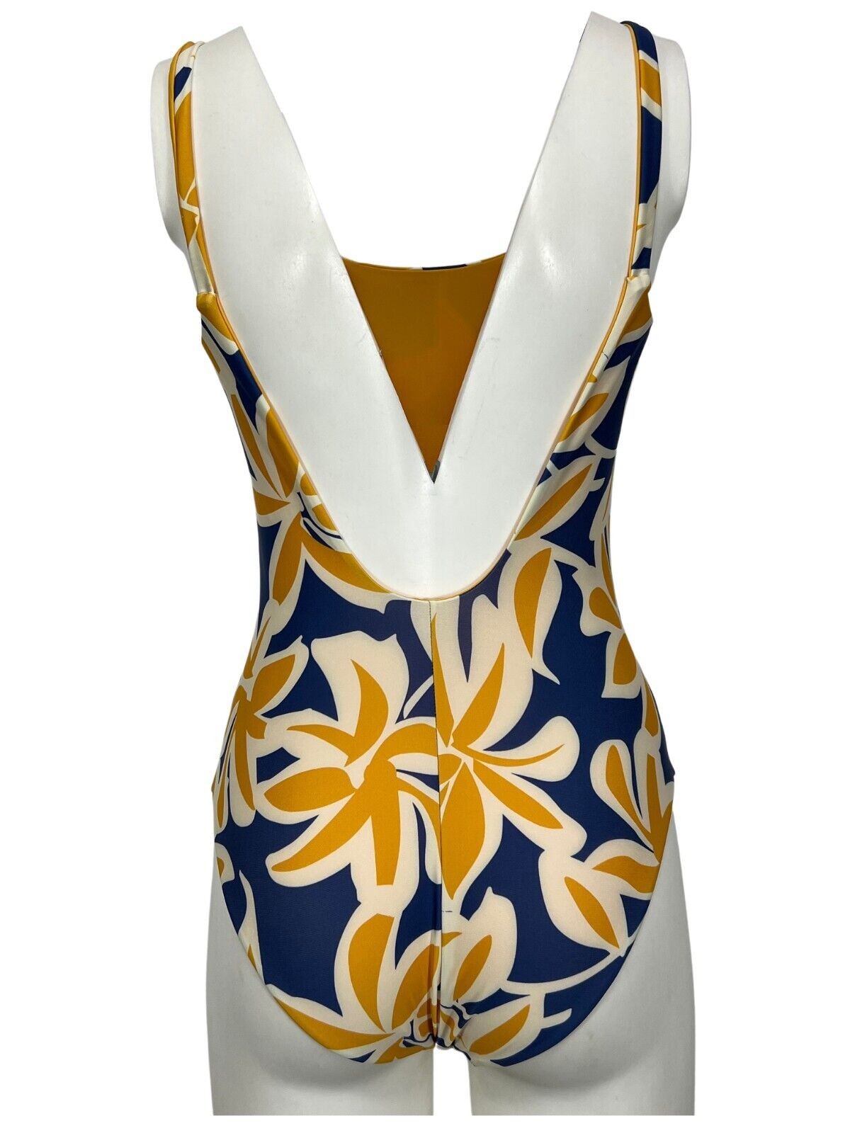 FEELING by JUSTIME costume donna intero double-face blu/giallo/panna A706 6025 MADE IN ITALY