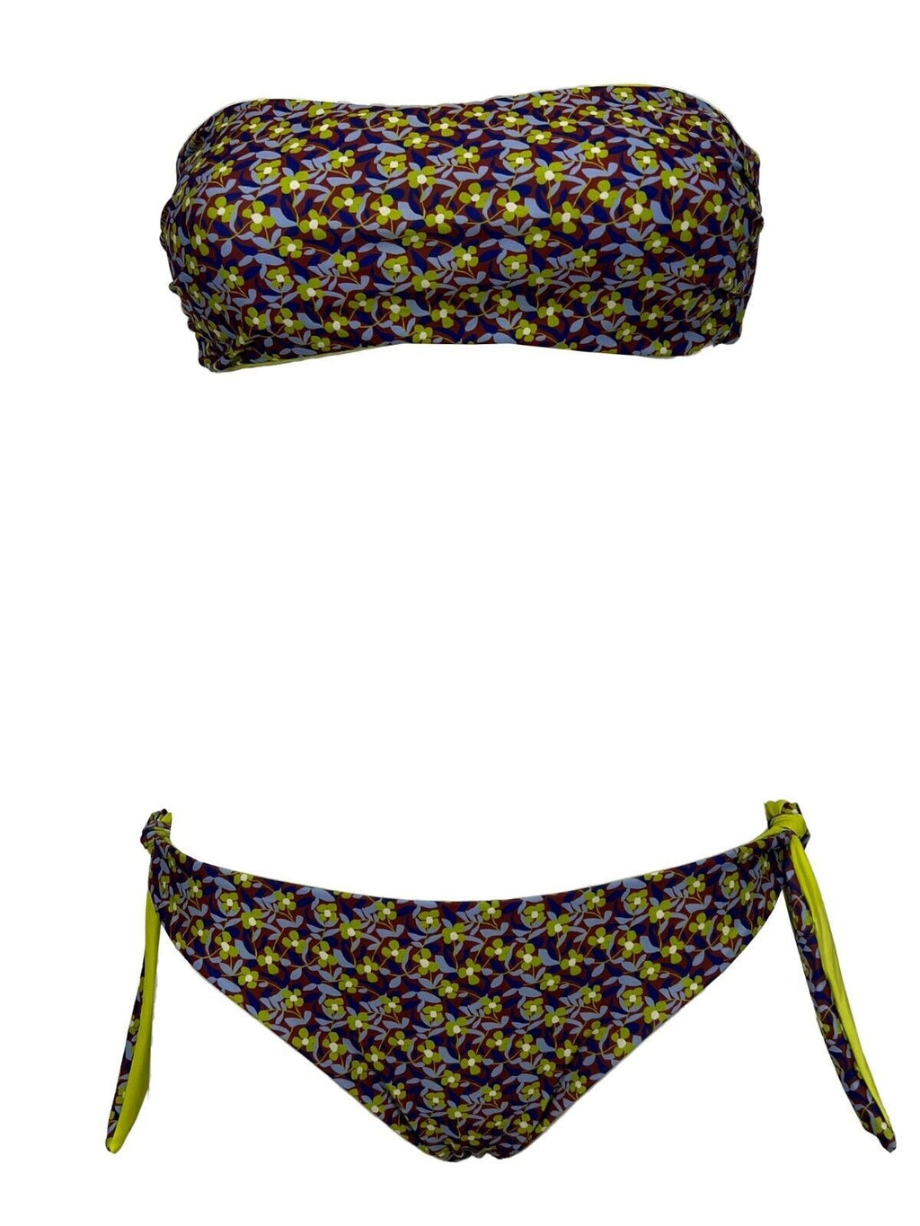 JUSTMINE bikini donna double-face fantasia purple/rust/lime B2770 8028 MADE IN ITALY
